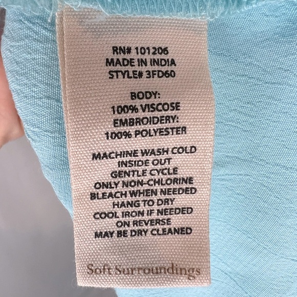 Soft Surroundings Women River Island Tunic Embroidered - Picture 10 of 10